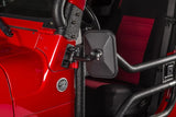Rugged Ridge 97-18 Jeep Wrangler Textured Black Rectangular Stubby Trail Mirror Kit