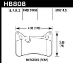 Hawk 10-15 Mercedes-Benz E63 AMG / 14-16 Mercedes-Benz E63 AMG S Ceramic Street Rear Brake Pads