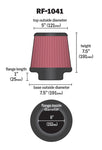 K&N Round Tapered Universal Air Filter 6 inch Flange 7 1/2 inch Base 5 inch Top 7 1/2 inch Height