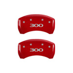 MGP 4 Caliper Covers Engraved Front & Rear 300 Red finish silver ch