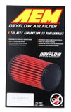 AEM 3.25 inch DRY Flow Short Neck 9 inch Element Filter Replacement