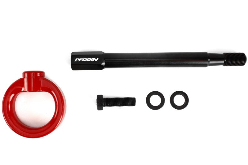 PERRIN 08-14 Subaru WRX & STI / 08-11 Impreza / 05-09 Legacy Tow Hook Kit (Front) - Red