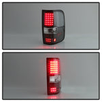 Xtune Ford F150 Styleside 04-08 (Not Fit Heritage & SVT) LED Tail Lights Black ALT-ON-FF15004-LED-BK