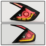 Spyder 16-18 Honda Civic 4 Door Light Bar LED Tail Lights - Black Smoke (ALT-YD-HC164D-LB-BSM)