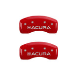 MGP 4 Caliper Covers Engraved Front & Rear Acura Red finish silver ch