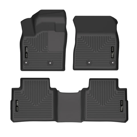 Husky Liners 21-22 Nissan Rogue WeatherBeater Front & 2nd Seat Floor Liners - Black
