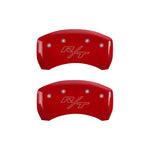 MGP 4 Caliper Covers Engraved Front & Rear Vintage Style/RT Red finish silver ch