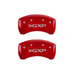 MGP 4 Caliper Covers Engraved Front Pontiac Engraved Rear GXP Red finish silver ch