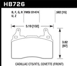 Hawk 2014 Chevrolet Corvette HPS 5.0 Front Brake Pads