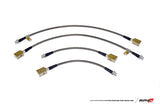 AMS Performance 2009+ Nissan GT-R R35 Alpha Short Route Style Stainless Steel Brake Lines